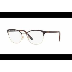 NEW VOGUE EYEWEAR women's vo4088 clubmaster eyeglasses in brown pale gold